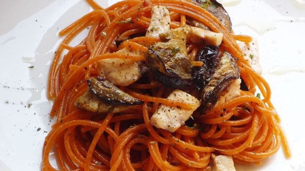 spaghetti al pesce spada con melanzane nichel free